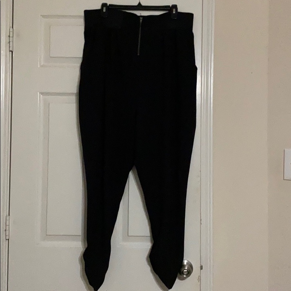 High waisted Harem pant with zipper